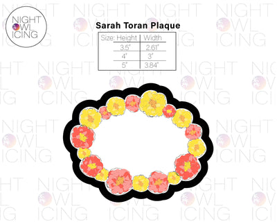 STL Digital File for Sarah Floral Plaque