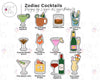 Zodiac Cocktails - Designs by Lizzie @LizzieBakesCo