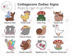 Cottagecore Zodiac Signs - Designs by Lizzie @LizzieBakesCo