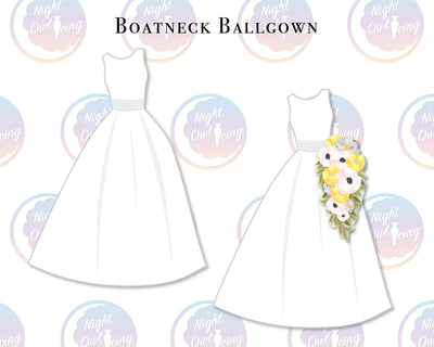 Boatneck Ballgown Wedding Dress