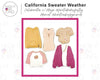 CA Sweater Weather Designer 5pc Cookie Cutter Set - Collab with Maya & Murrah