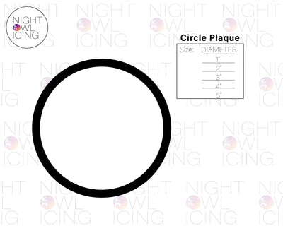 STL Files for Circle Round Plaque - Single or Nested