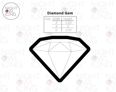 STL Files for Diamond Gem Plaque