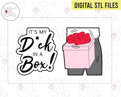 STL Digital Files for Dick In A Box Words + Shape Valentine's Day Set