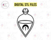 STL Digital Files for Droplet Potion Bottle