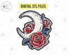 STL Digital Files for Floral Moon 2