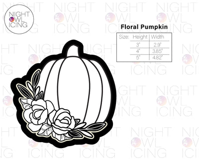 STL Digital Files for Floral Pumpkin