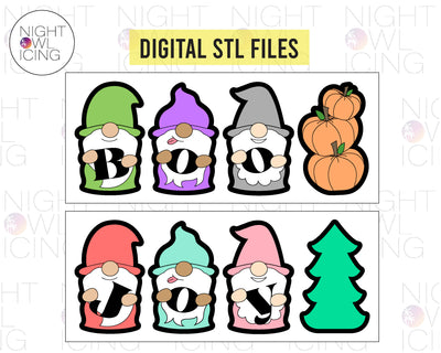 STL Digital Set Gnome Holiday Set
