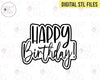 STL Digital File for Happy Birthday 2