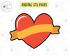 STL Digital Files for Heart Banner