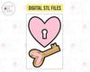 STL Files for Heart Lock and Key Set