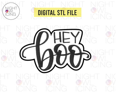 STL Digital Files for Hey Boo 4" Wide