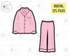 STL Digital Files for Long Sleeve Sleep PJ Shirt and Pants