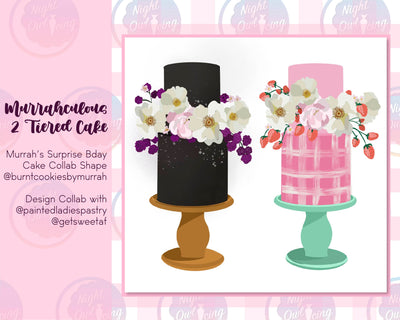 STL Digital File for 2 Tier Floral Murrahculous Cake ! - Murrah's Birthday Surprise