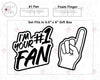 #1 Fan Set - Lettering and Foam Finger