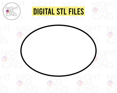 STL Digital Files of Oval Plaque - Singles or Nested Set