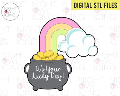 STL Digital Files for Pot of Gold and Rainbow