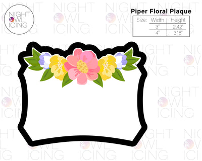Piper Floral Plaque
