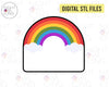 STL Digital Files for Rounded Arch 3 - Rainbow