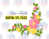 STL Digital File Sasha Floral Corner 4"