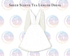 Sheer Sleeve Tea Length Wedding Dress