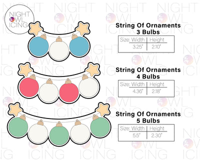 String of Ornaments- 3 4 5 Blubs