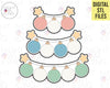 STL Digital Files for String of Ornaments- 3 4 5 Blubs