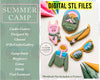 STL Digital Files for Summer Camp Cookie Cutter Set by The Cookie Gallery