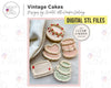 STL Digital Files for Vintage Cakes - Designs by The Cookie Gallery