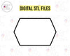 STL Digital Files for Wide Hexagon - Singles or Nested Set