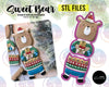 STL Digital File- 2 Files for Sweet Bear Christmas Cookie Cutter Set - Designed by Beth at The Batch