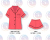 Short Sleeve Shirt and Shorts Lingerie Sleepwear Set Valentine's Day Fashion Cookie Cutters