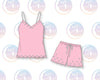 Scallop Hem Cami Lingerie Sleepwear Set Valentine's Day Fashion Cookie Cutters