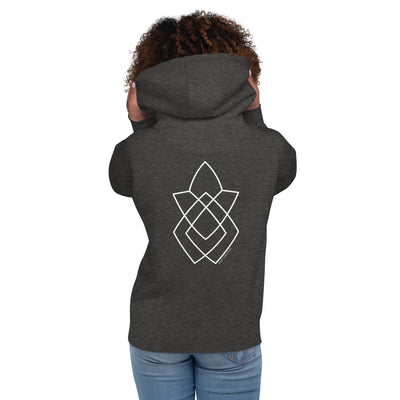 White Print - Survivor and Ally Symbol Front/ Back UNISEX Hoodie